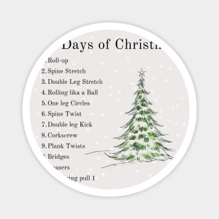 Pilates Christmas Magnet